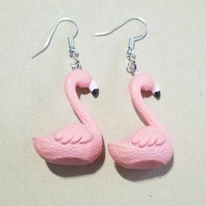 Flamingo Earrings - Handmade